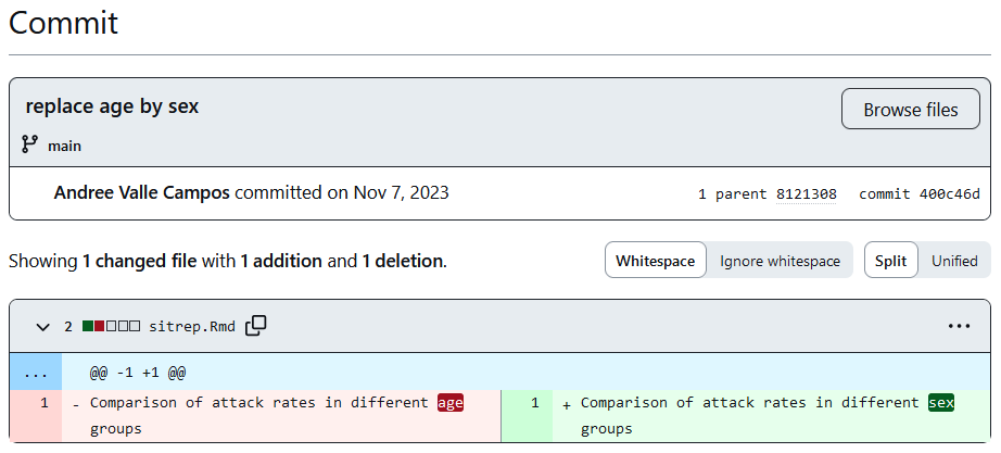 Replace age with sex commit. The removed content within lines is in red. The added content within lines is in green.